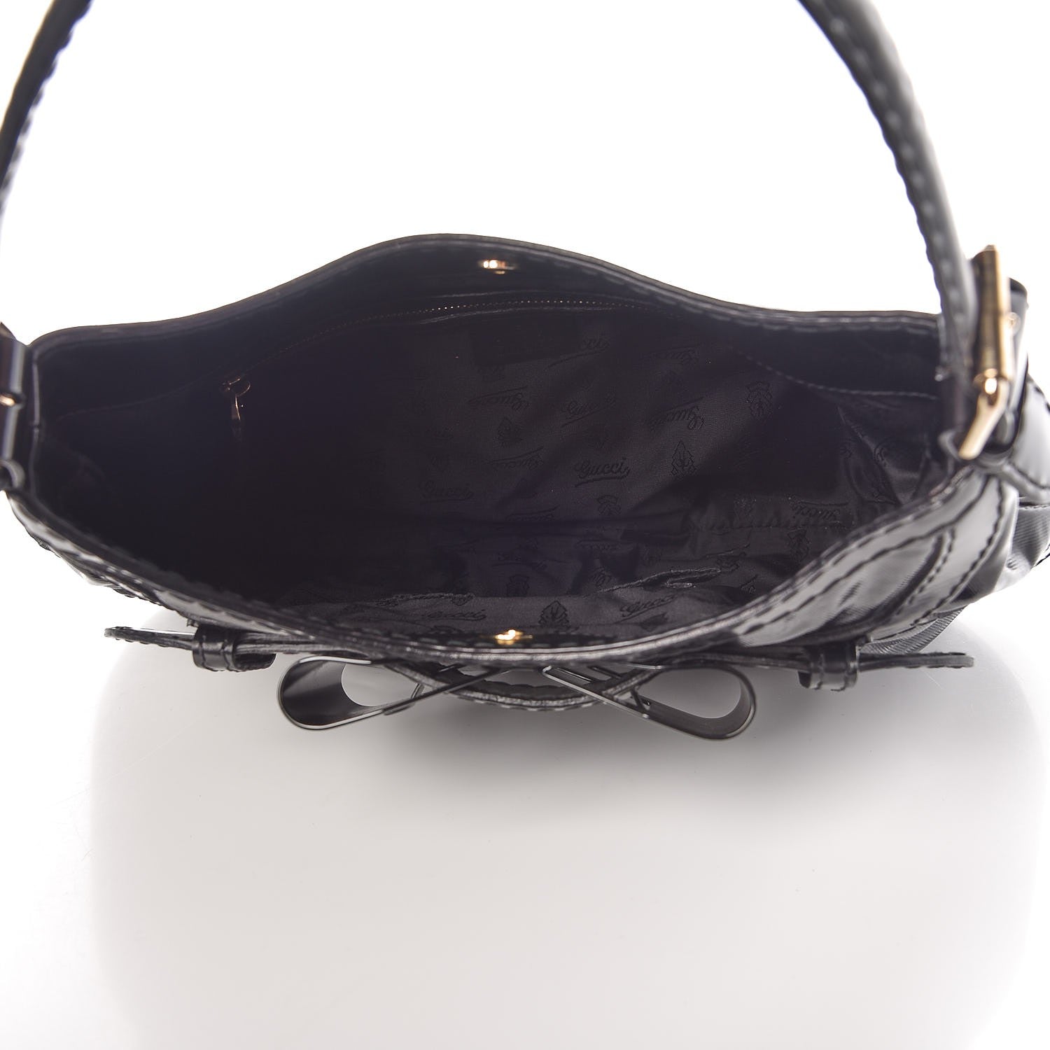 Gucci Dialux Queen Bow Hobo Black 5 of 10