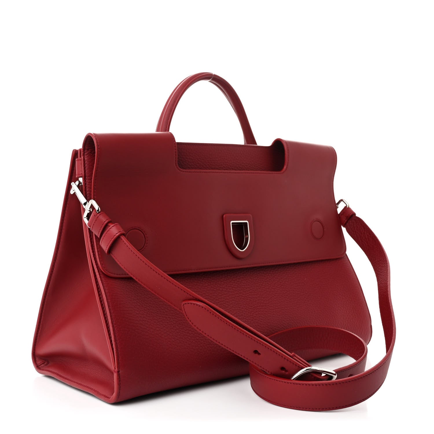 Christian Dior Grained Calfskin Large Diorever Flap Red 3 of 11