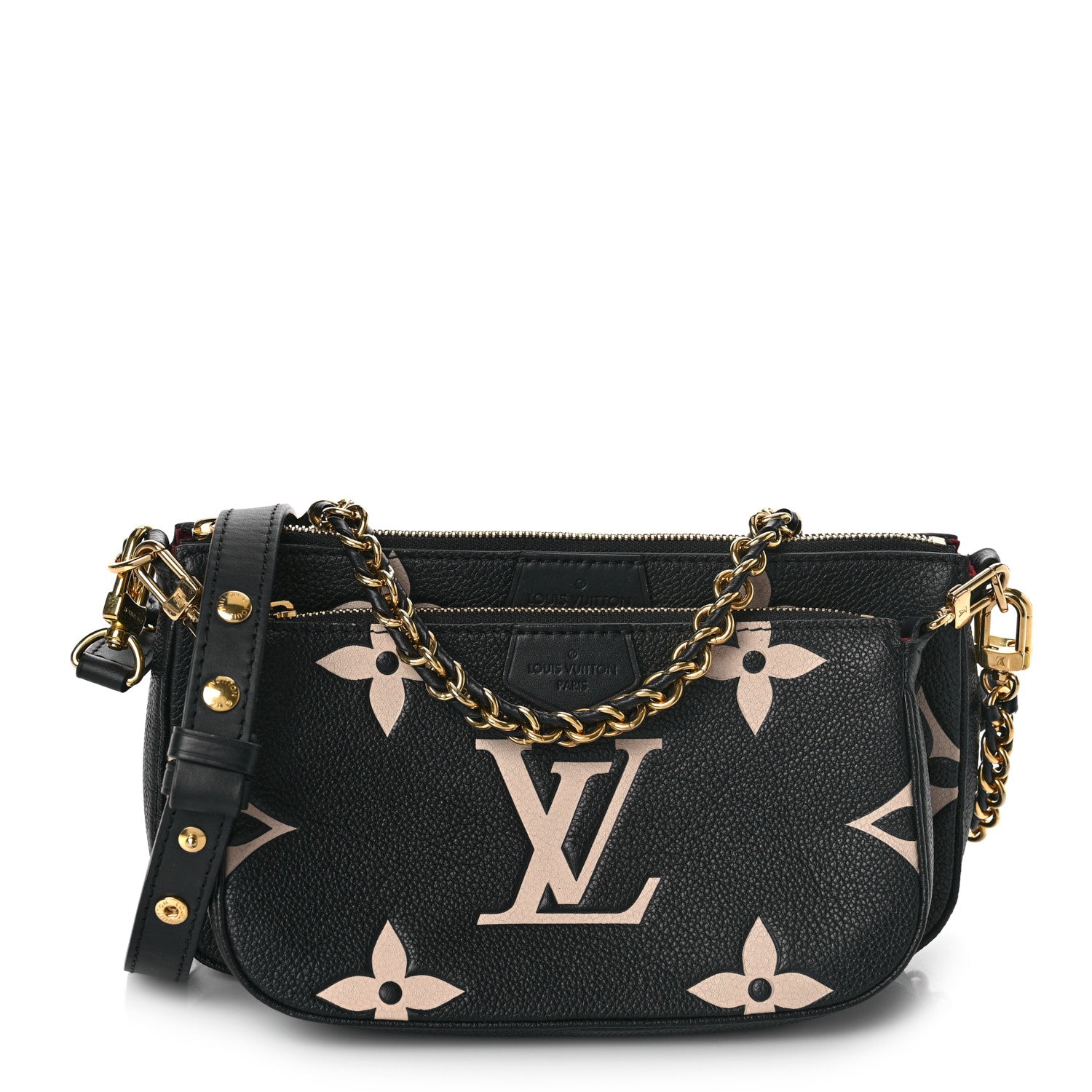 Louis Vuitton Empreinte Monogram Giant Multi Pochette Accessories Black Beige 1 of 10