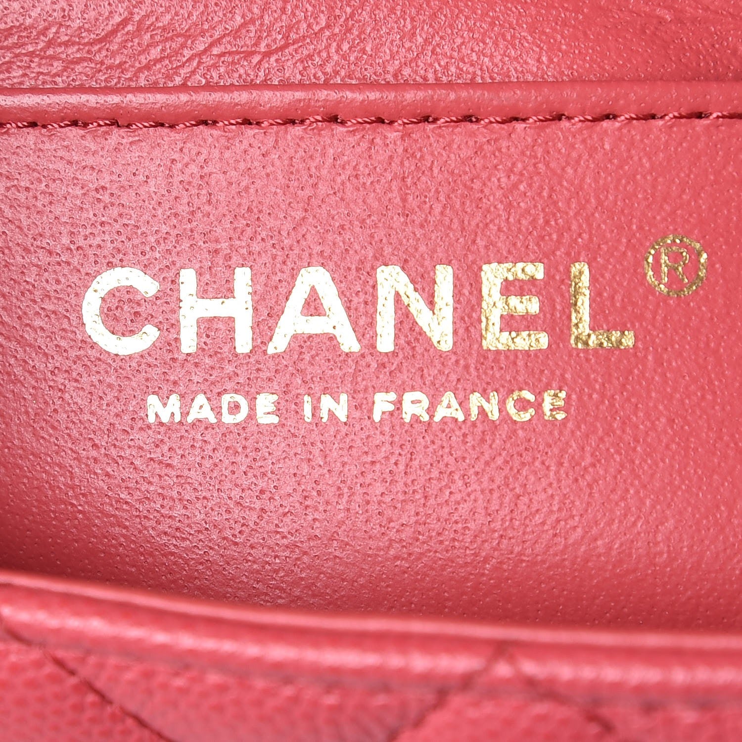 Chanel Caviar Quilted Mini Rectangular Flap Dark Pink 6 of 8