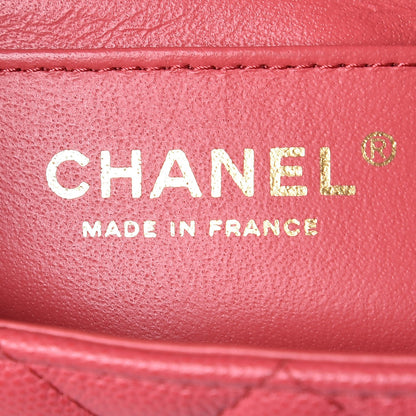 Chanel Caviar Quilted Mini Rectangular Flap Dark Pink 6 of 8