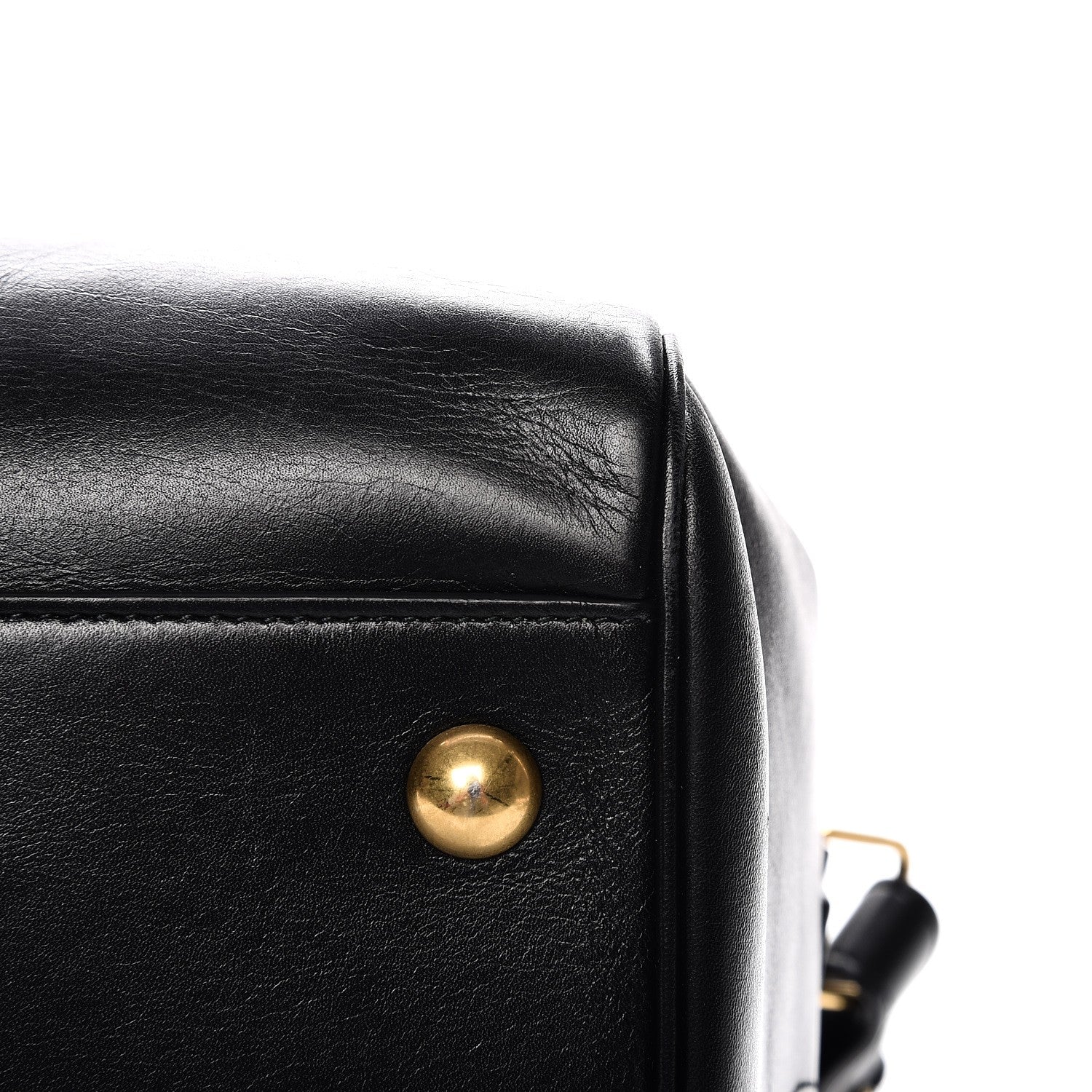 Saint Laurent Smooth Calfskin Classic Duffle 6 Bag Black 9 of 11