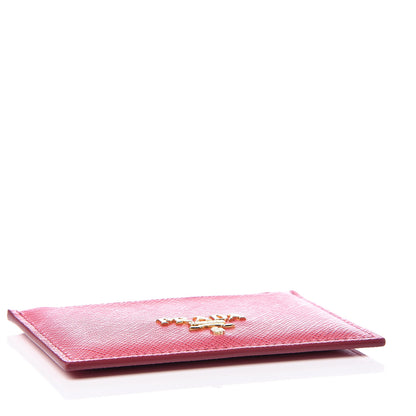 Prada Saffiano Metal Card Case Peonia 4 of 7