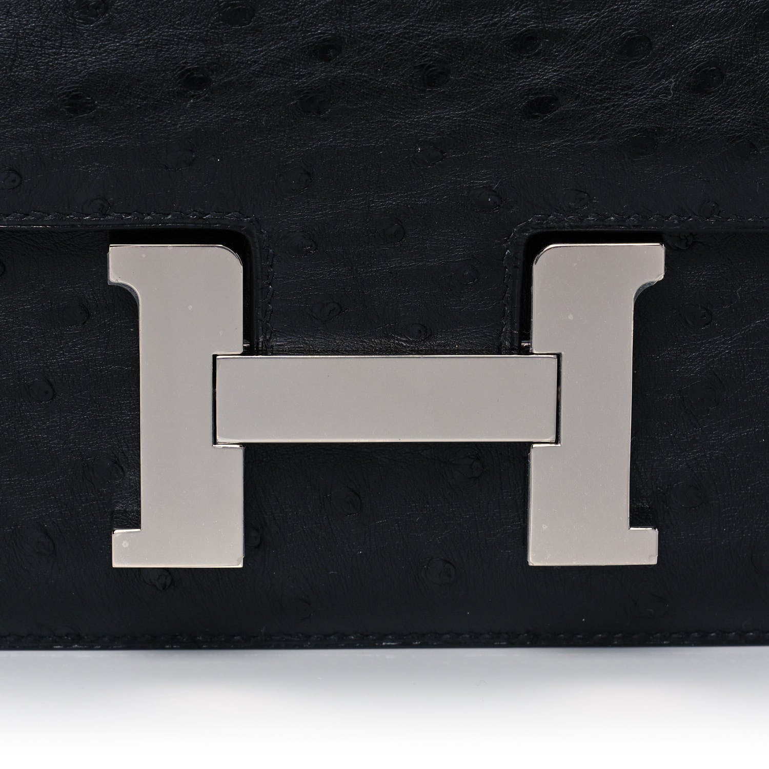 Hermes Ostrich Constance 24 Black 6 of 10
