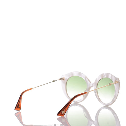 Gucci Crystal Cat Eye GG0214S Sunglasses White 4 of 8