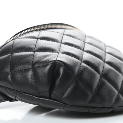 Chanel Lambskin Quilted Waist Belt Bag Black 10 of 11