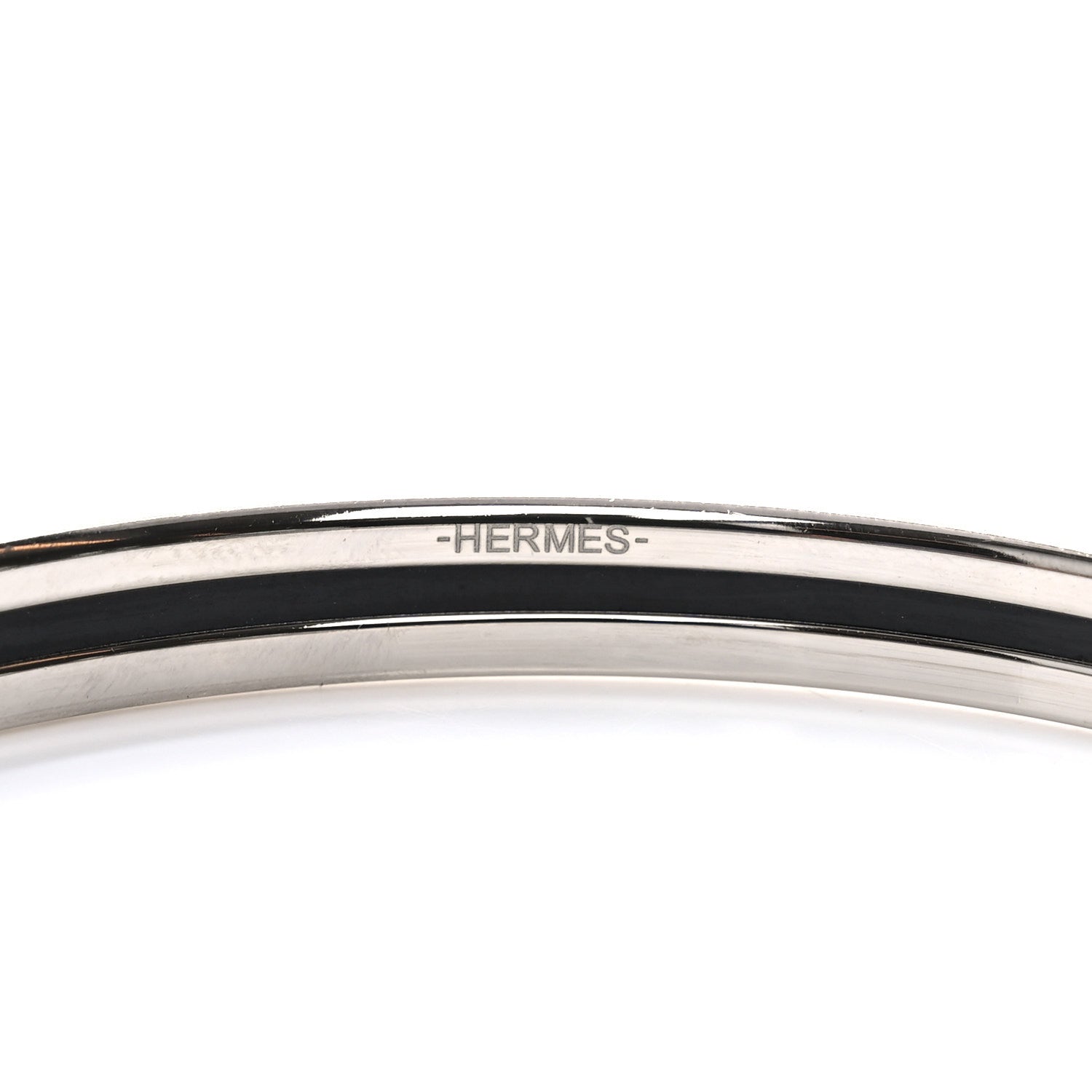 Hermes Enamel Printed Fantaisie d'Etriers Extra Narrow Bracelet White 4 of 6