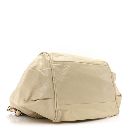 Chloe Tumbled Lambskin Ethel Satchel Cream 4 of 9
