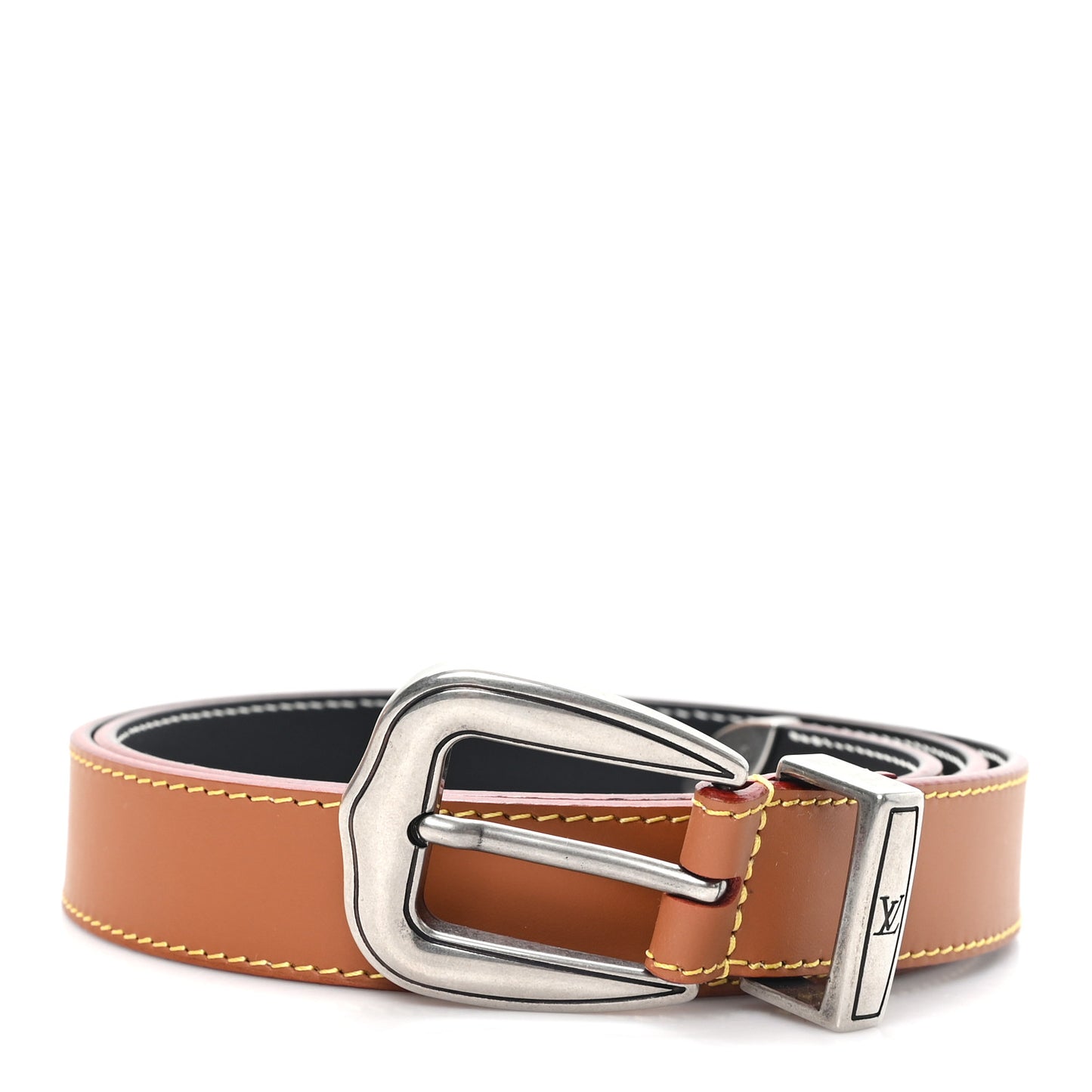LV Dust 25mm Belt 90 36 Cognac Brown