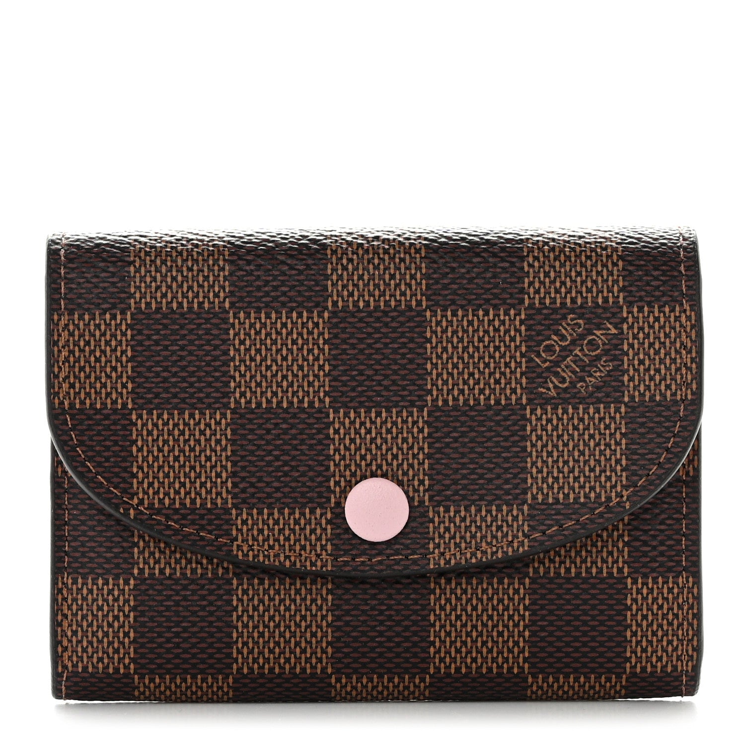 Louis Vuitton Damier Ebene Rosalie Coin Purse Rose Ballerine 1 of 8