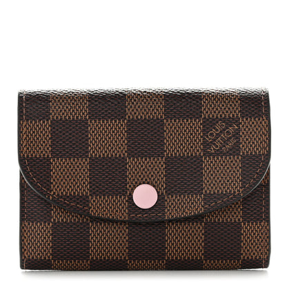 Louis Vuitton Damier Ebene Rosalie Coin Purse Rose Ballerine 1 of 8