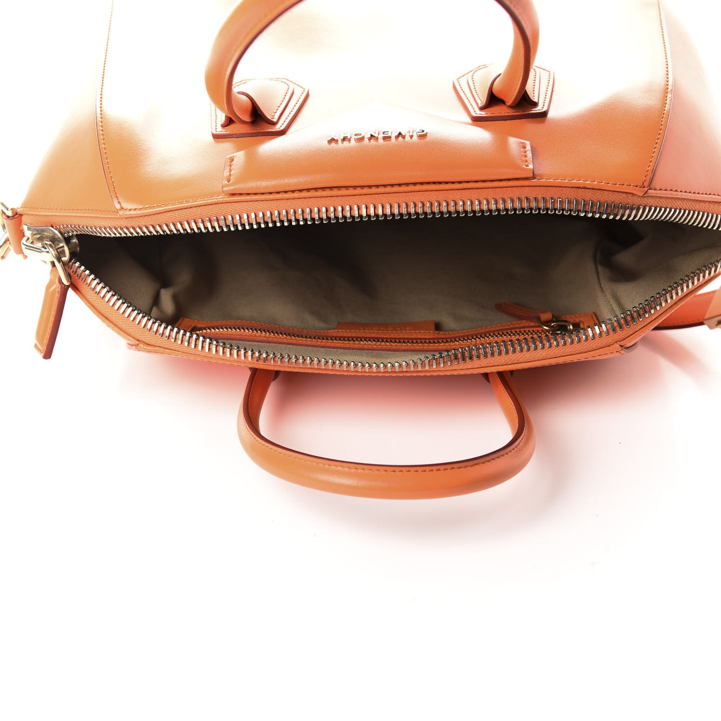 Shiny Lord Calfskin Medium Antigona Orange
