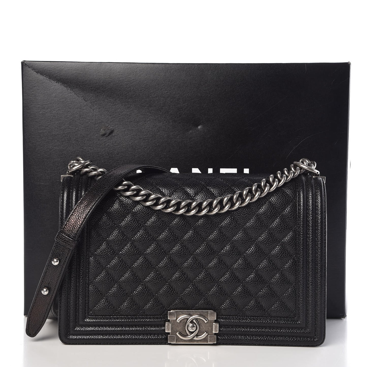 Caviar Quilted New Medium Boy Flap Black