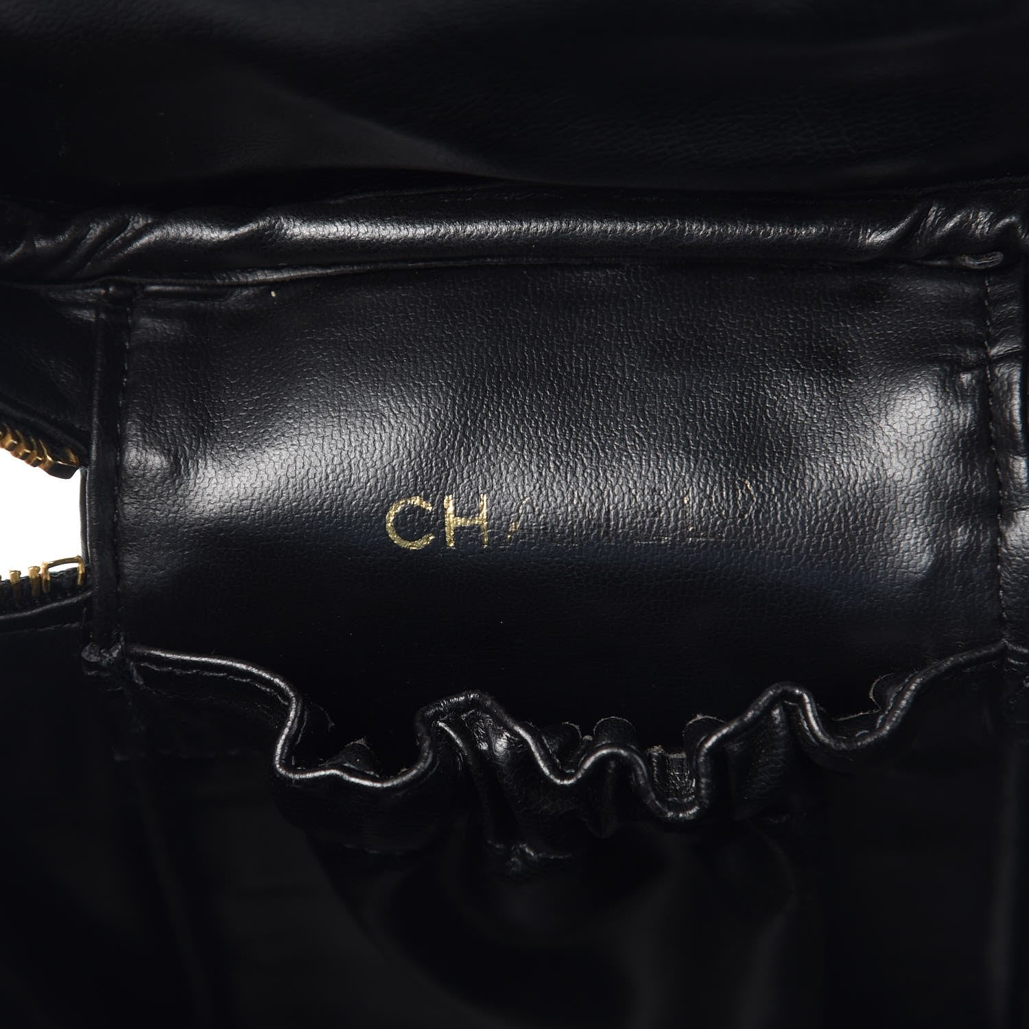 Chanel Lambskin Vanity Cosmetic Case Black 6 of 13