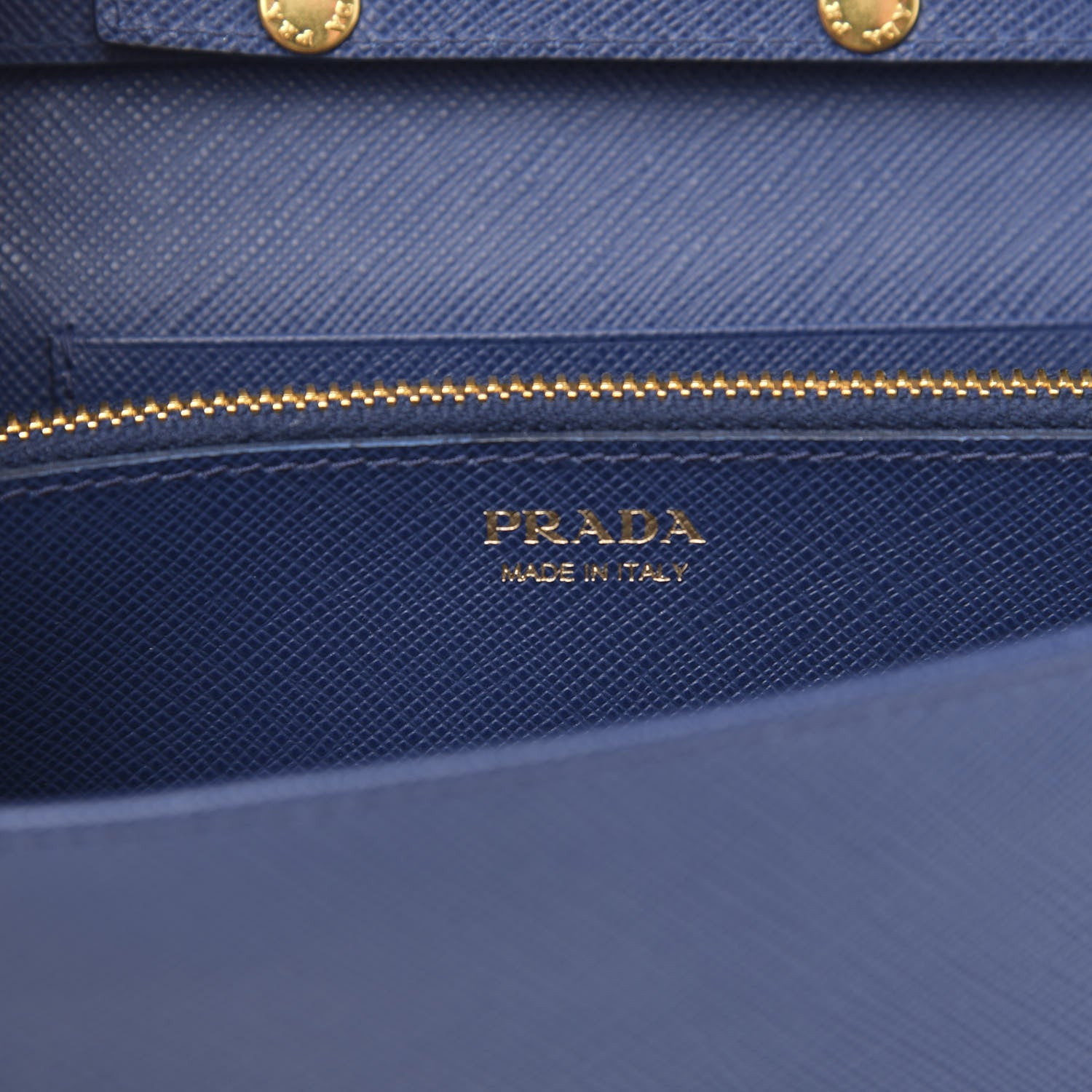 Prada Saffiano Lux Chain Wallet Bluette 6 of 9