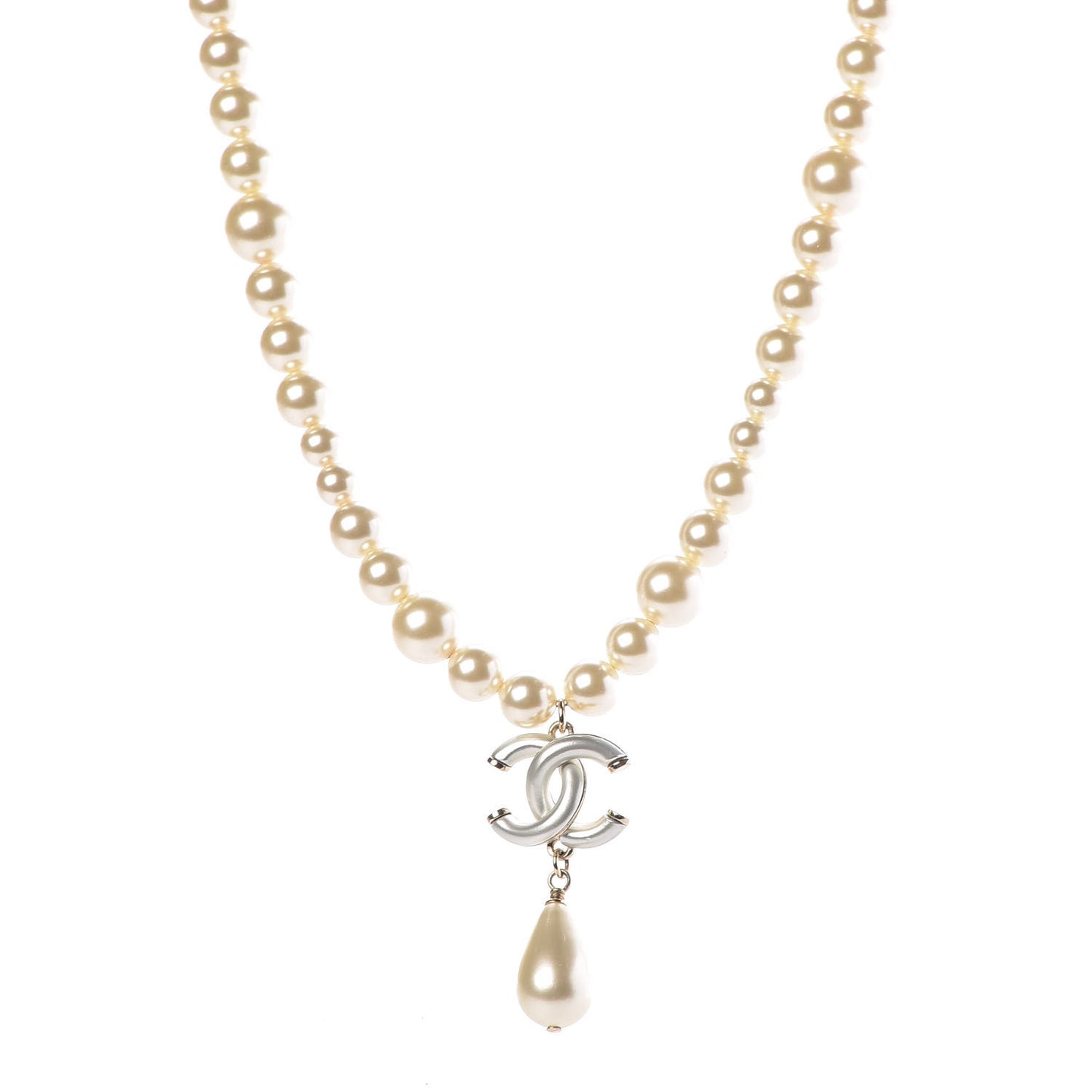 Pearl CC Short Necklace Gold