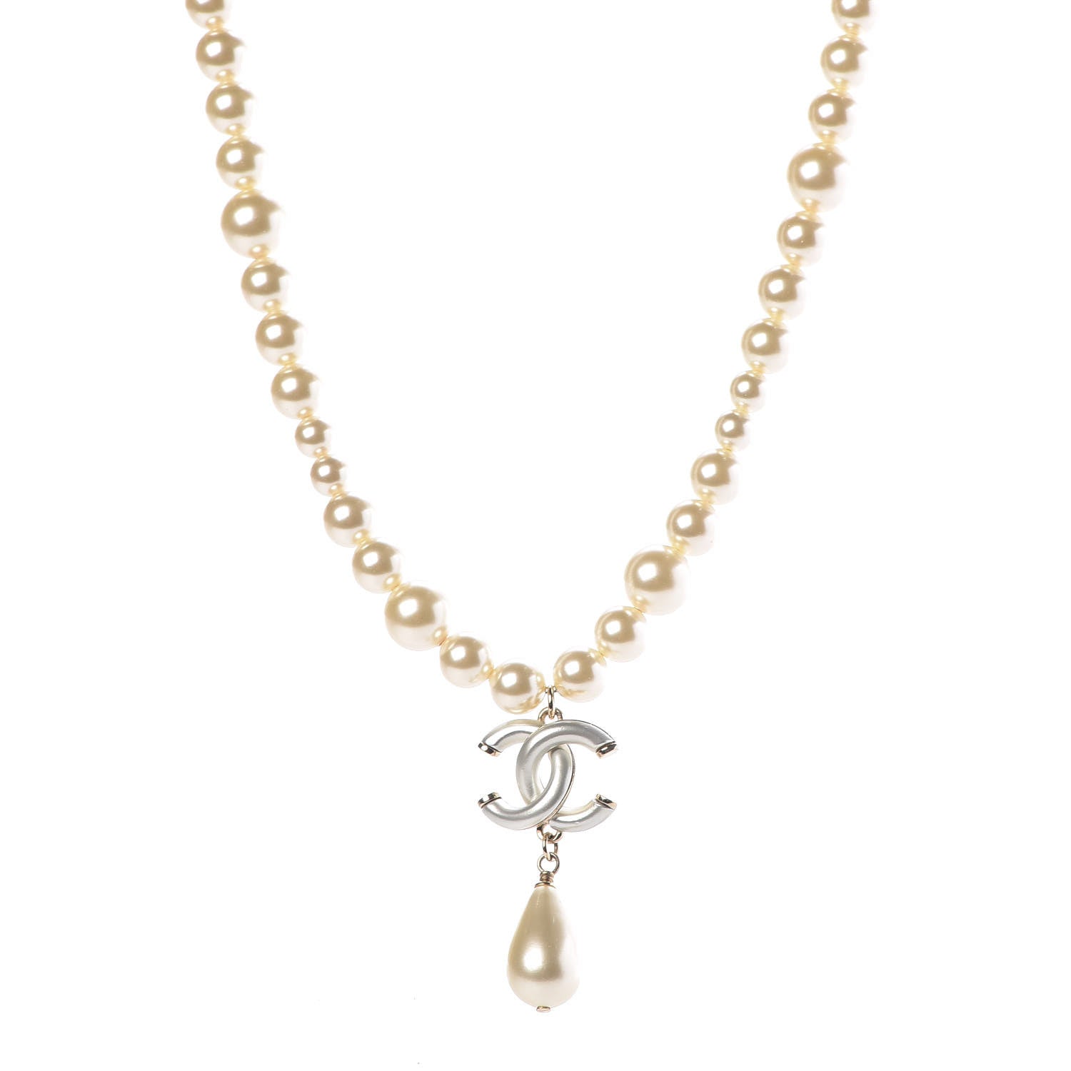 Chanel Pearl CC Short Necklace Gold 1 of 5
