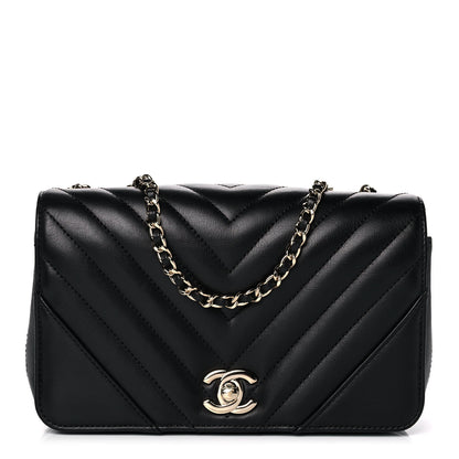 Chanel Calfskin Chevron Quilted Mini Statement Flap Black 1 of 12