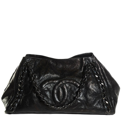 Chanel Glazed Caviar East West Modern Chain Tote Black 2 of 14