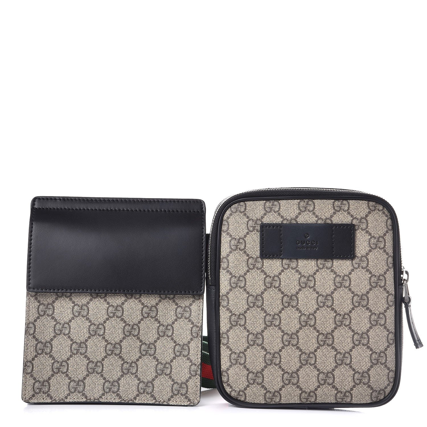 Gucci GG Supreme Monogram Web Belt Bag Black 1 of 9