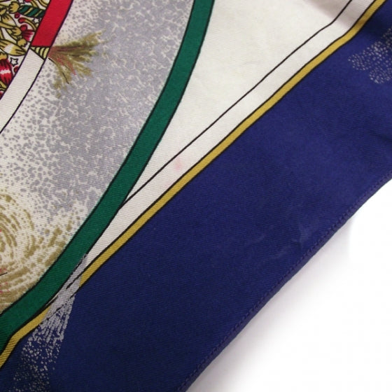 Hermes Silk Vintage Equestrian Pocket Square 6 of 9