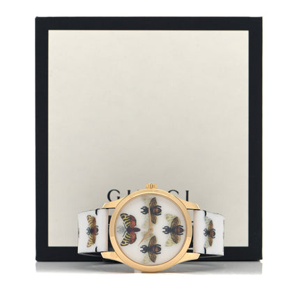 Gucci Stainless Steel Calfskin 38mm G-Timeless Bee Butterfly Hologram Quartz Watch 5 of 5