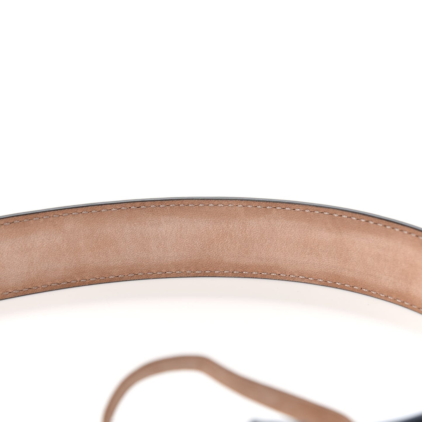 Moon Calfskin Interlocking G 25mm Belt 95 38 Black
