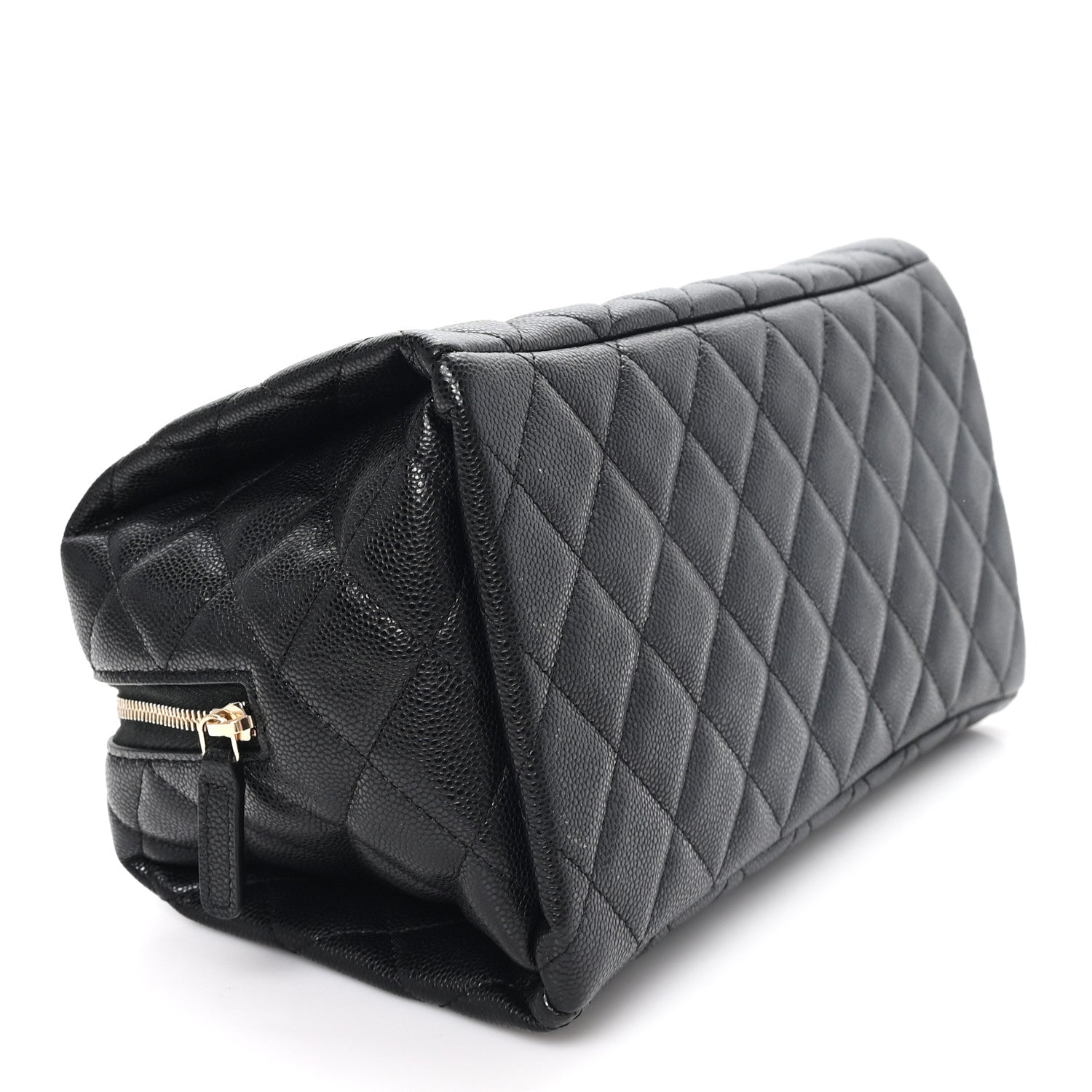 Chanel Caviar Quilted Toiletry Case With Chain Black 4 of 8