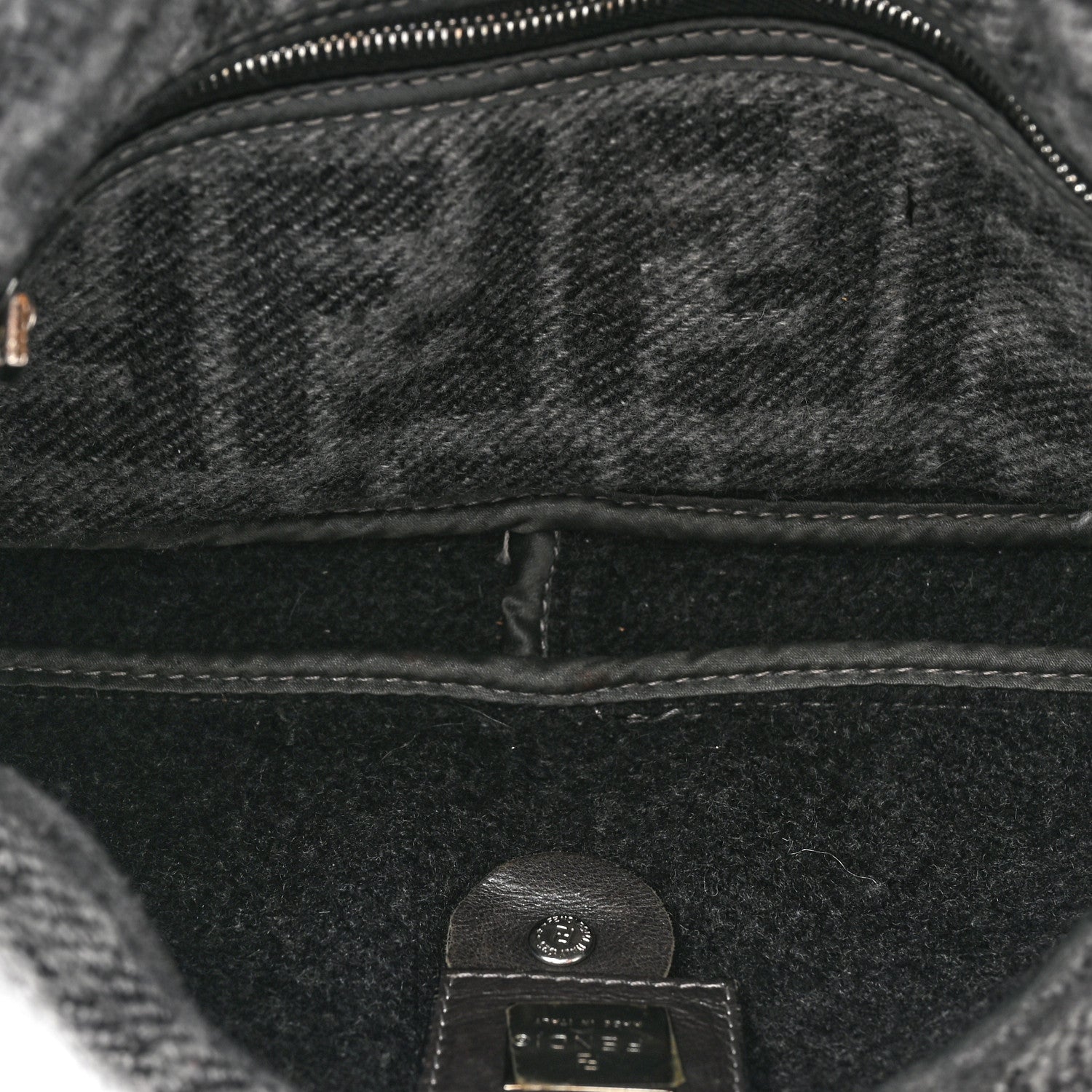 Fendi Wool Zucca Baguette Grey 5 of 9