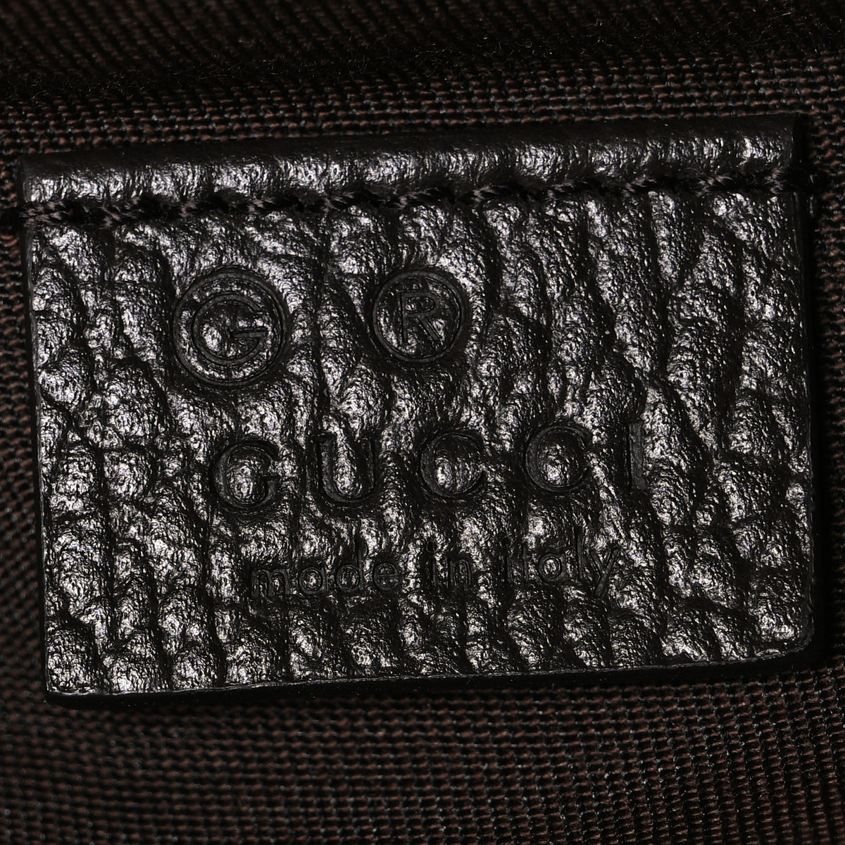 Gucci Monogram Dollar Calfskin Waist Pouch Beige Ebony Testa di Moro Marrone Scuro 6 of 10