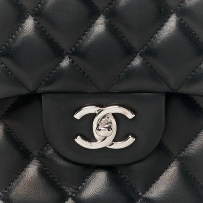 Chanel Lambskin Quilted Jumbo Double Flap Black 9 of 11