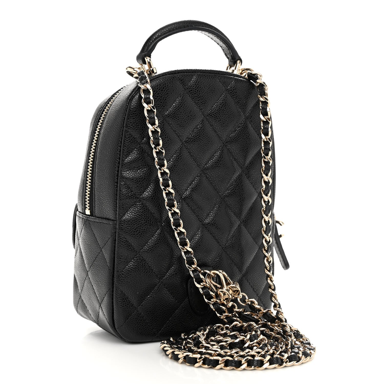 Chanel Caviar Quilted CC Mini Classic Backpack Black 3 of 8