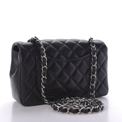 Chanel Lambskin Quilted Mini Rectangular Flap Black 3 of 10