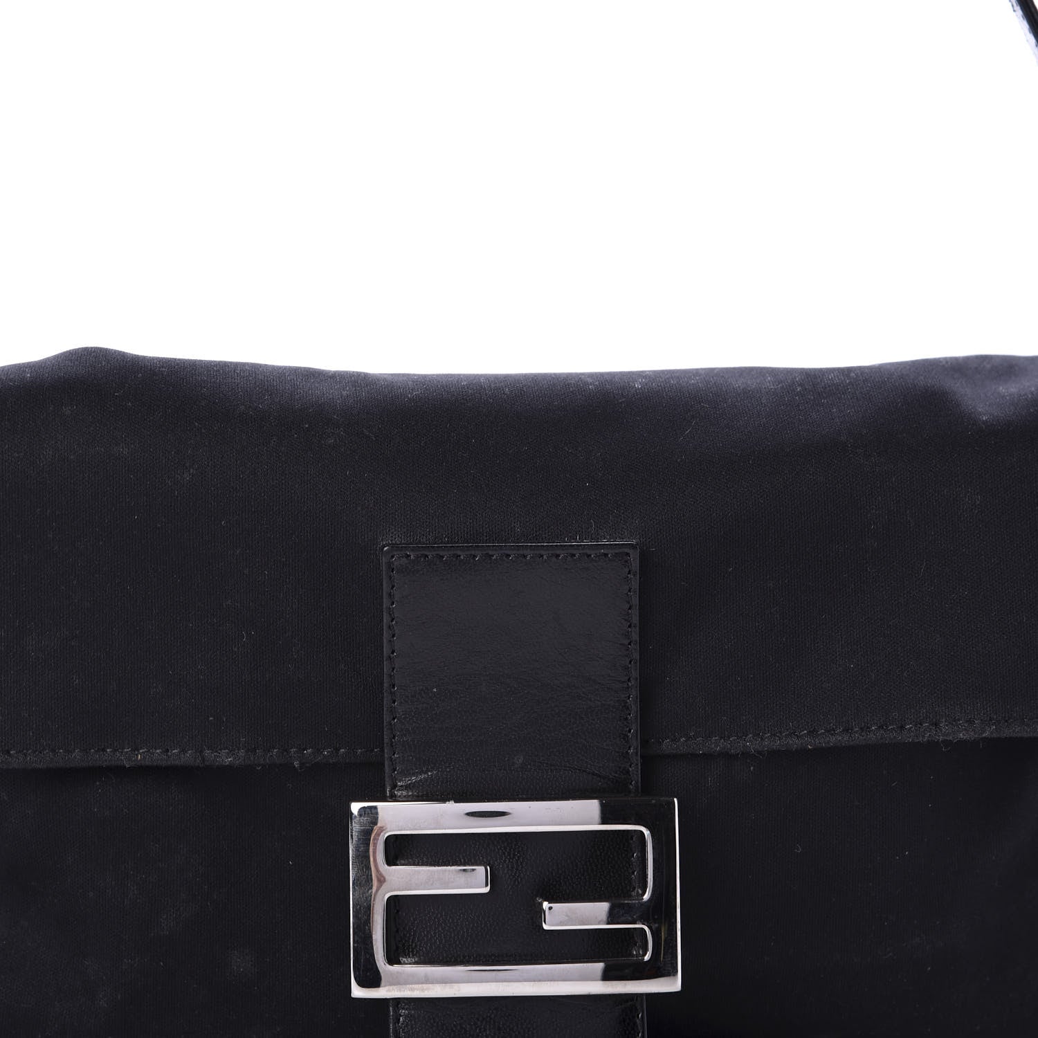 Fendi Satin Baguette Black 15 of 15