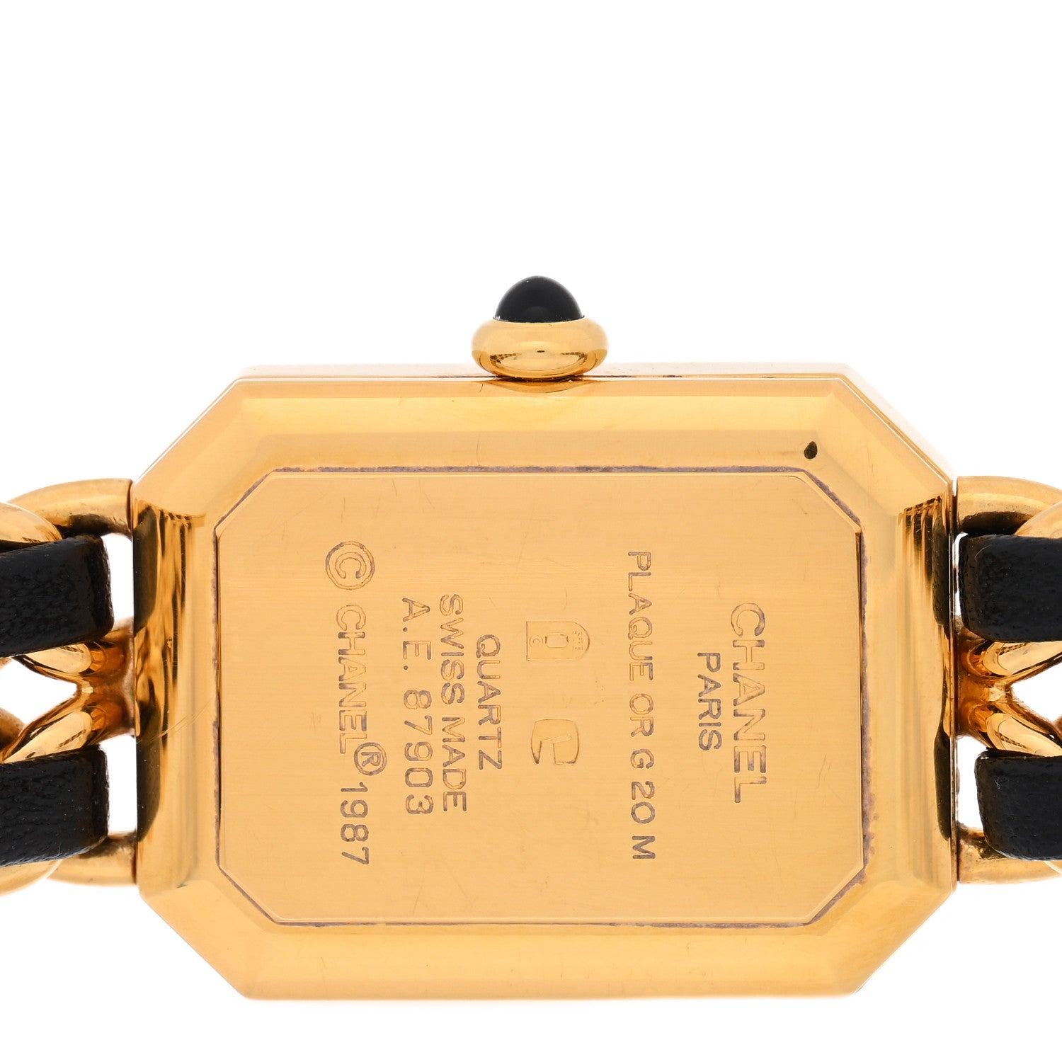 Chanel Stainless Steel Lambskin 20mm Chain Premiere Quartz Watch Gold L 4 of 4