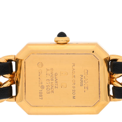 Chanel Stainless Steel Lambskin 20mm Chain Premiere Quartz Watch Gold L 4 of 4