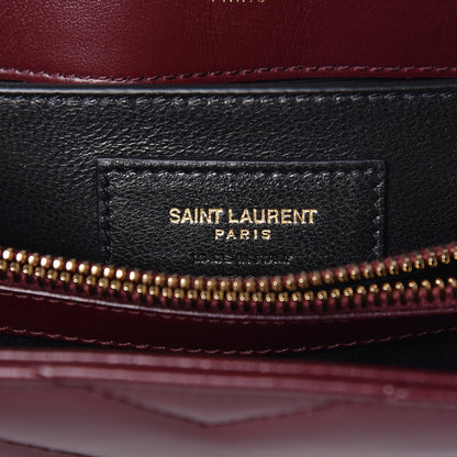 Saint Laurent Calfskin Y Quilted Monogram Small Loulou Chain Satchel Palissandre 6 of 10