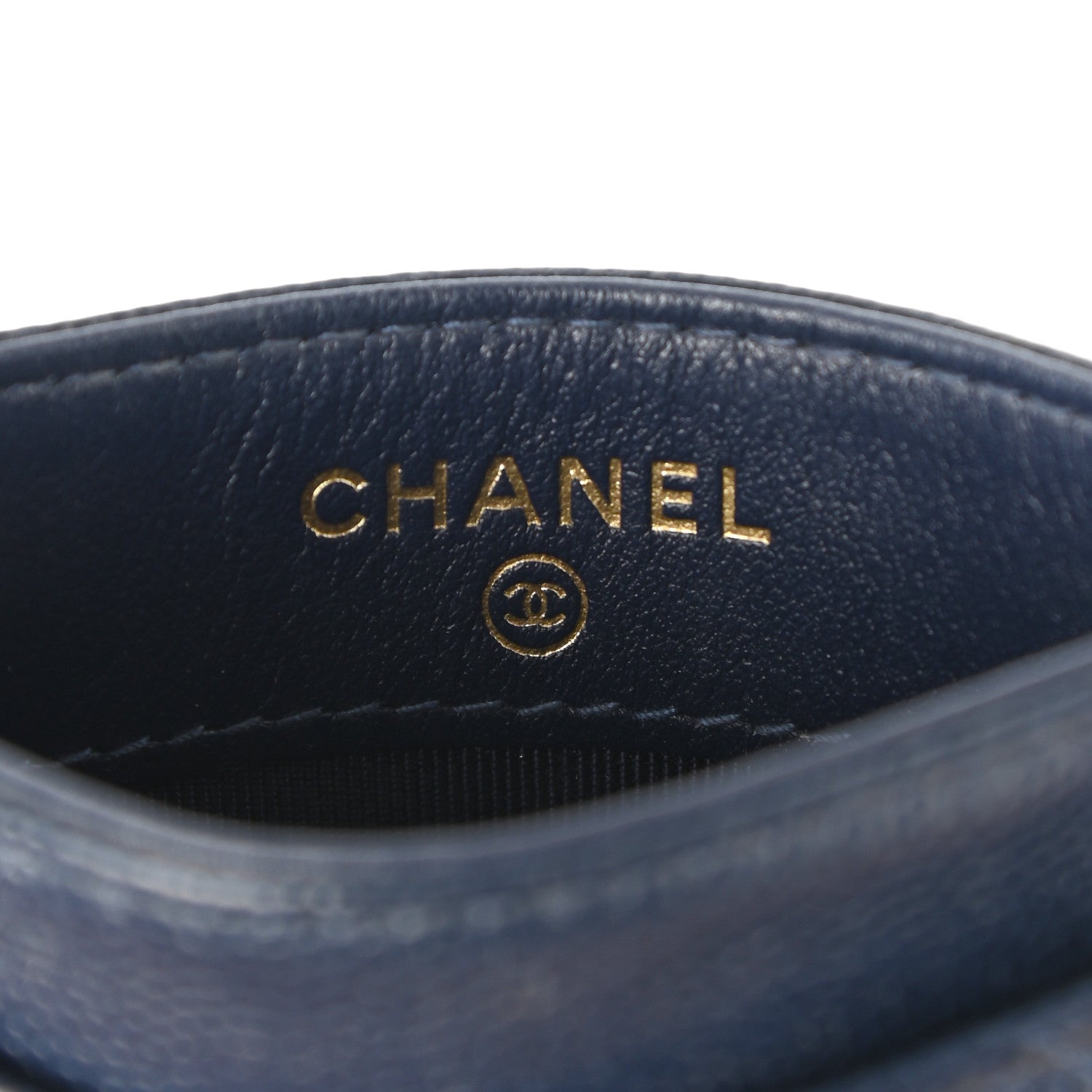 Chanel Caviar Quilted Card Holder Navy 6 of 9