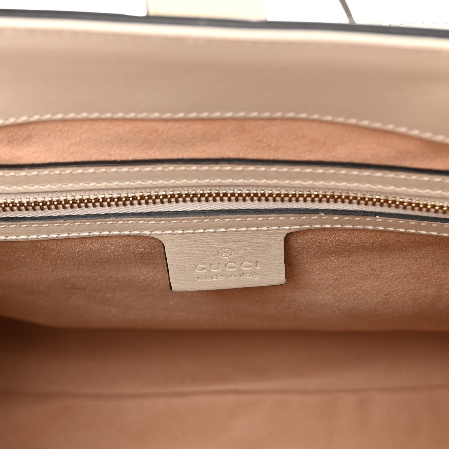 Gucci Boarded Plutone Calfskin Medium Jackie 1961 Tote Mystic White 6 of 9