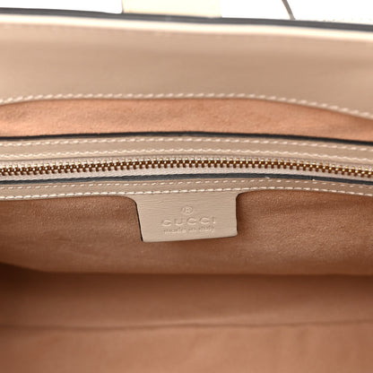 Gucci Boarded Plutone Calfskin Medium Jackie 1961 Tote Mystic White 6 of 9