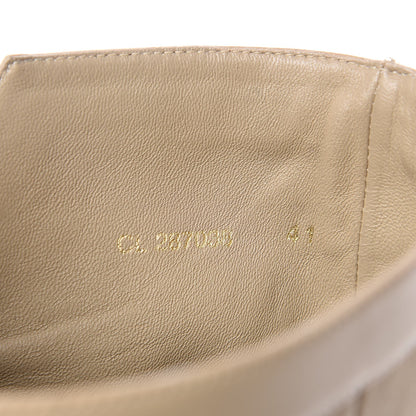 Saint Laurent Suede Knee High Flat Boots 41 Beige 9 of 13