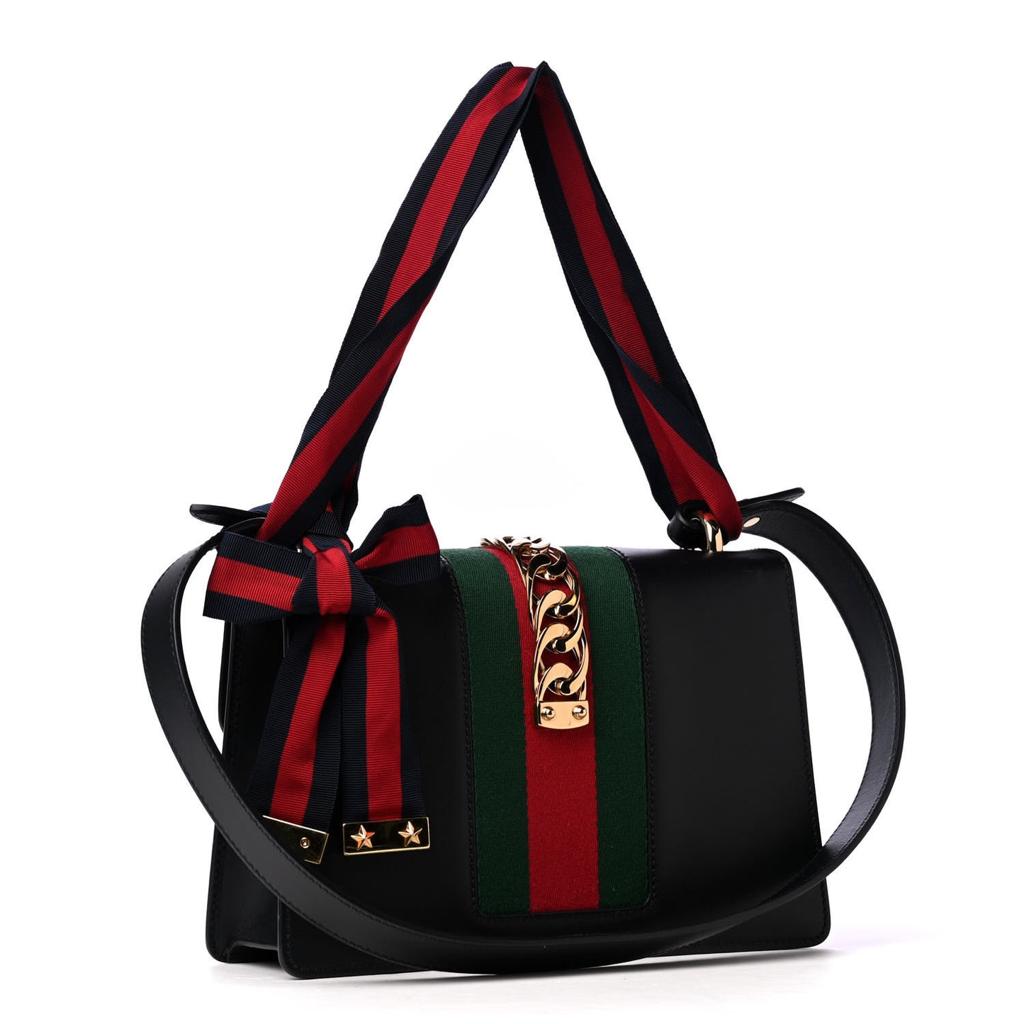 Calfskin Small Sylvie Shoulder Bag Black