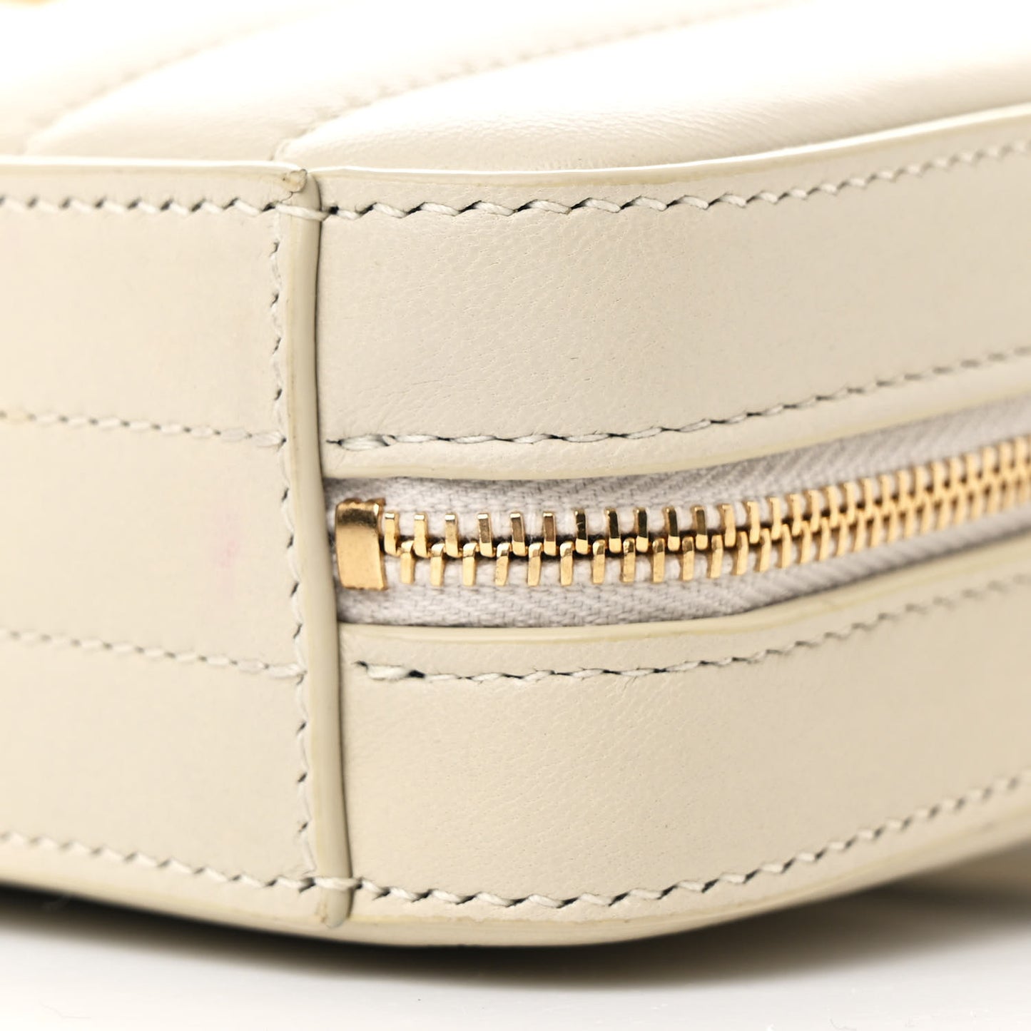 Lambskin Matelasse Vicky Monogram Belt Bag Crema Soft