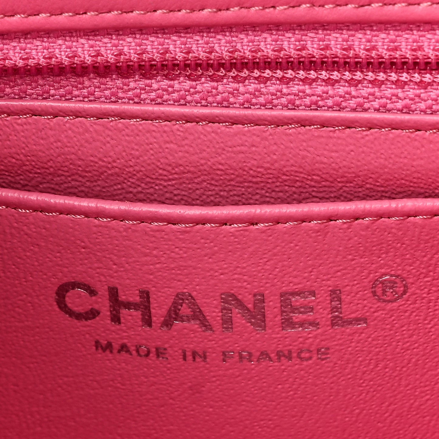 Lambskin Quilted Mini Rectangular Flap Pink