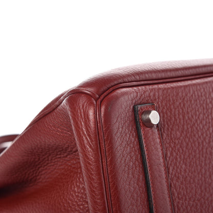 Hermes Taurillon Clemence Birkin 35 Rouge H 38 of 41