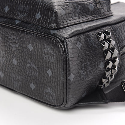 MCM Visetos Side Stud Mini Stark Backpack Black 11 of 12
