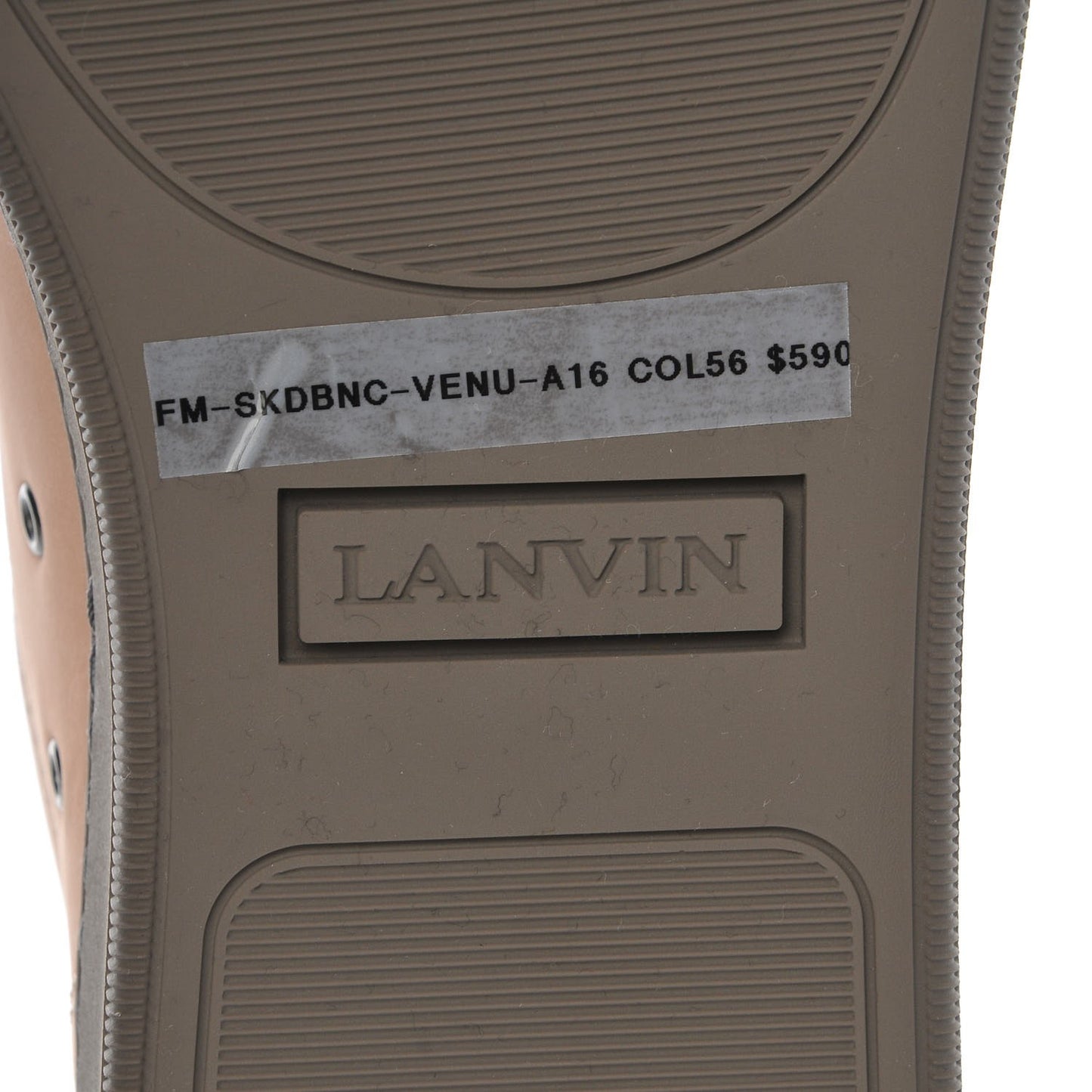 Mens Nubuck Contrast Sole Sneakers 7 Pale Pink