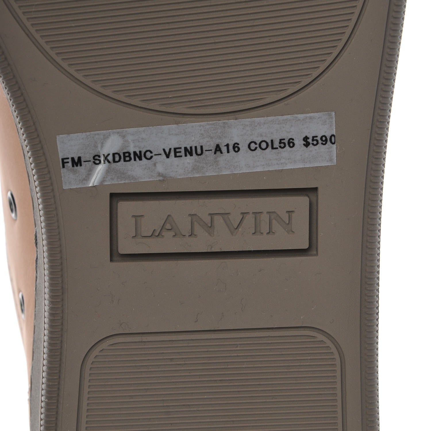 Lanvin Mens Nubuck Contrast Sole Sneakers 7 Pale Pink 8 of 10