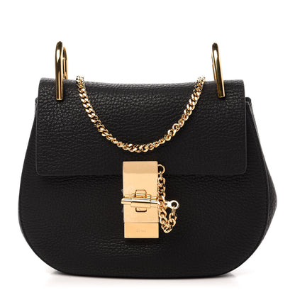 Chloe Grained Lambskin Mini Drew Shoulder Bag Black 1 of 10