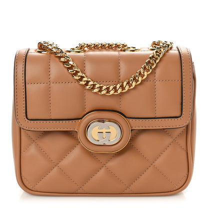 Gucci Calfskin Quilted Mini Deco Shoulder Bag Camelia 1 of 8